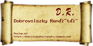 Dobrovolszky Renátó névjegykártya
