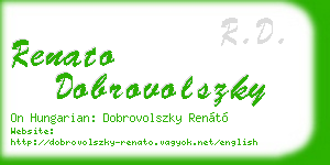 renato dobrovolszky business card