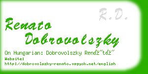 renato dobrovolszky business card
